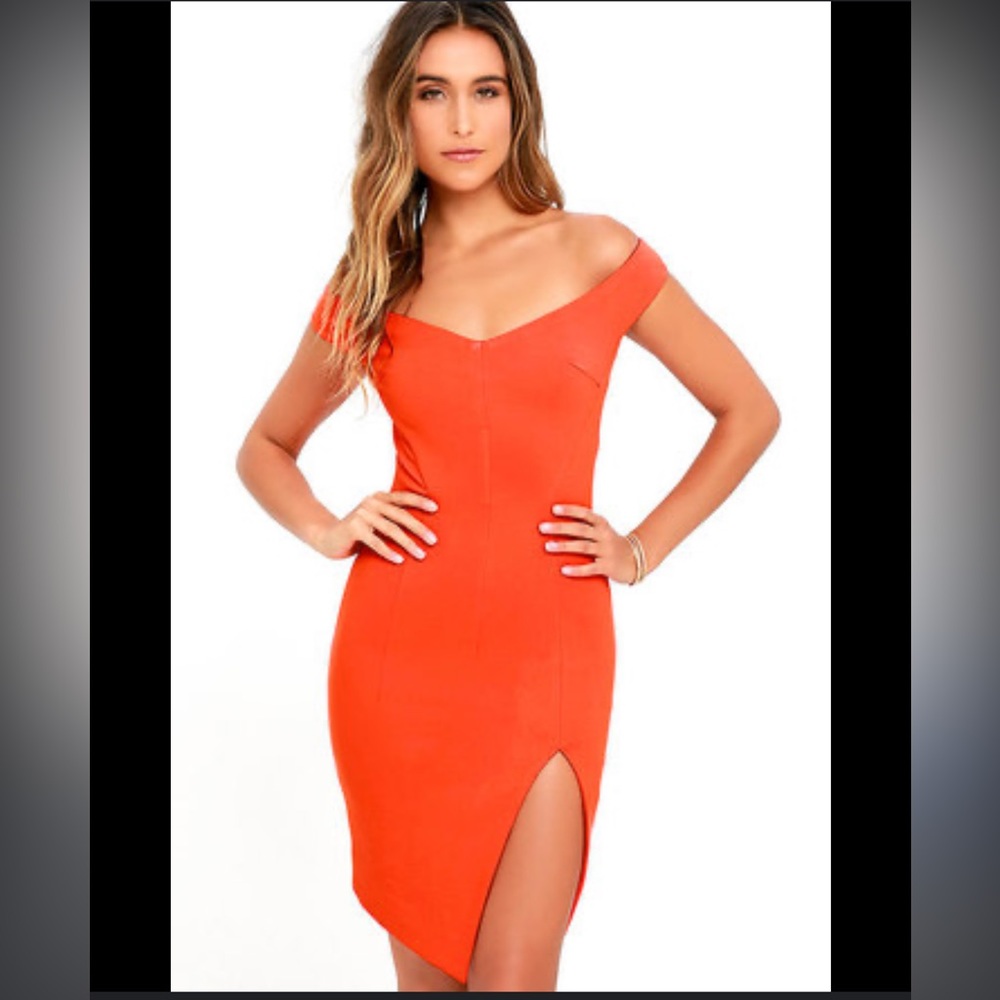 NWT Bless'ed Are the Meek Mohawk Orange Bodycon Dress size 6